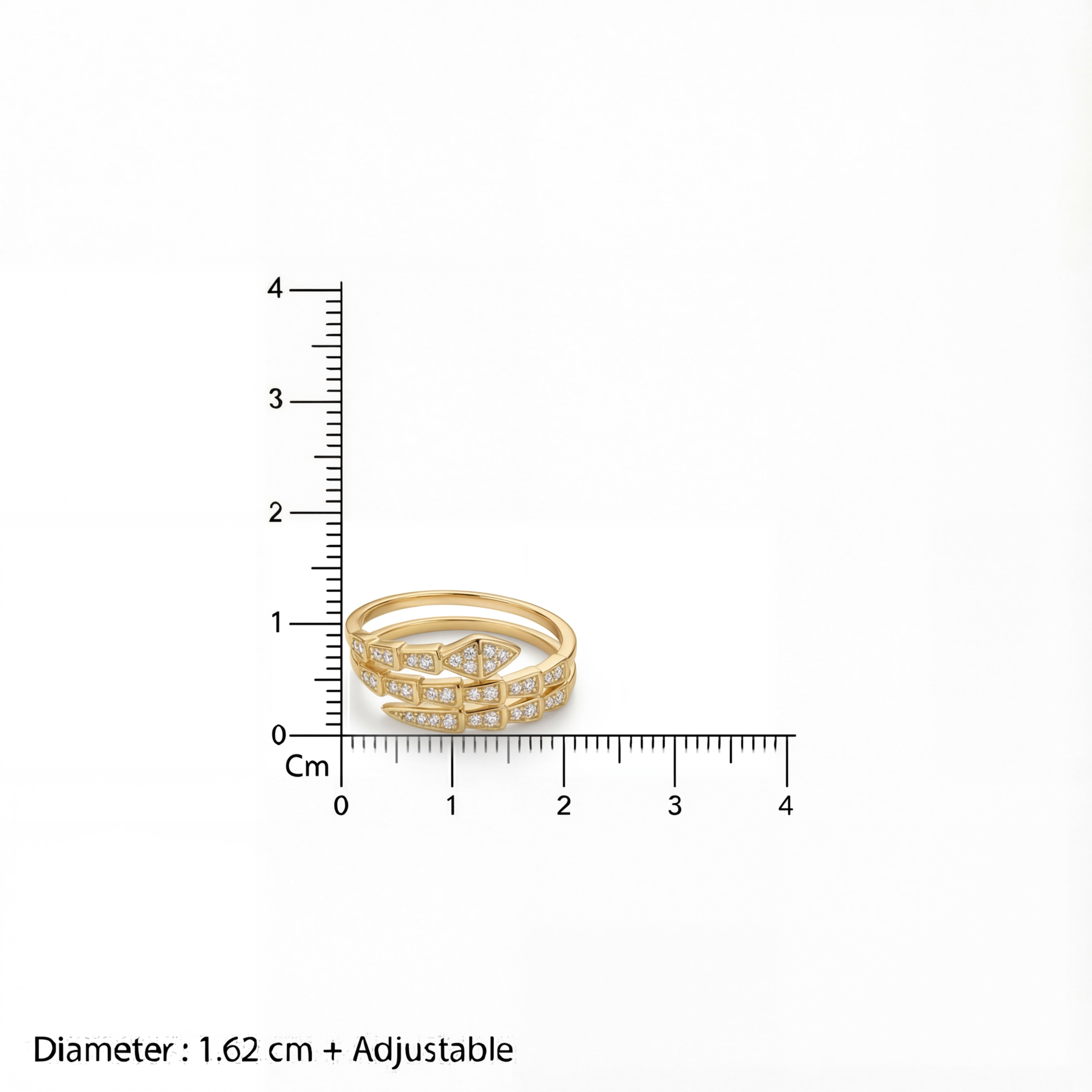 Korean Geometric Triple-Layer Sparkle Band : YUFSRG003-YG