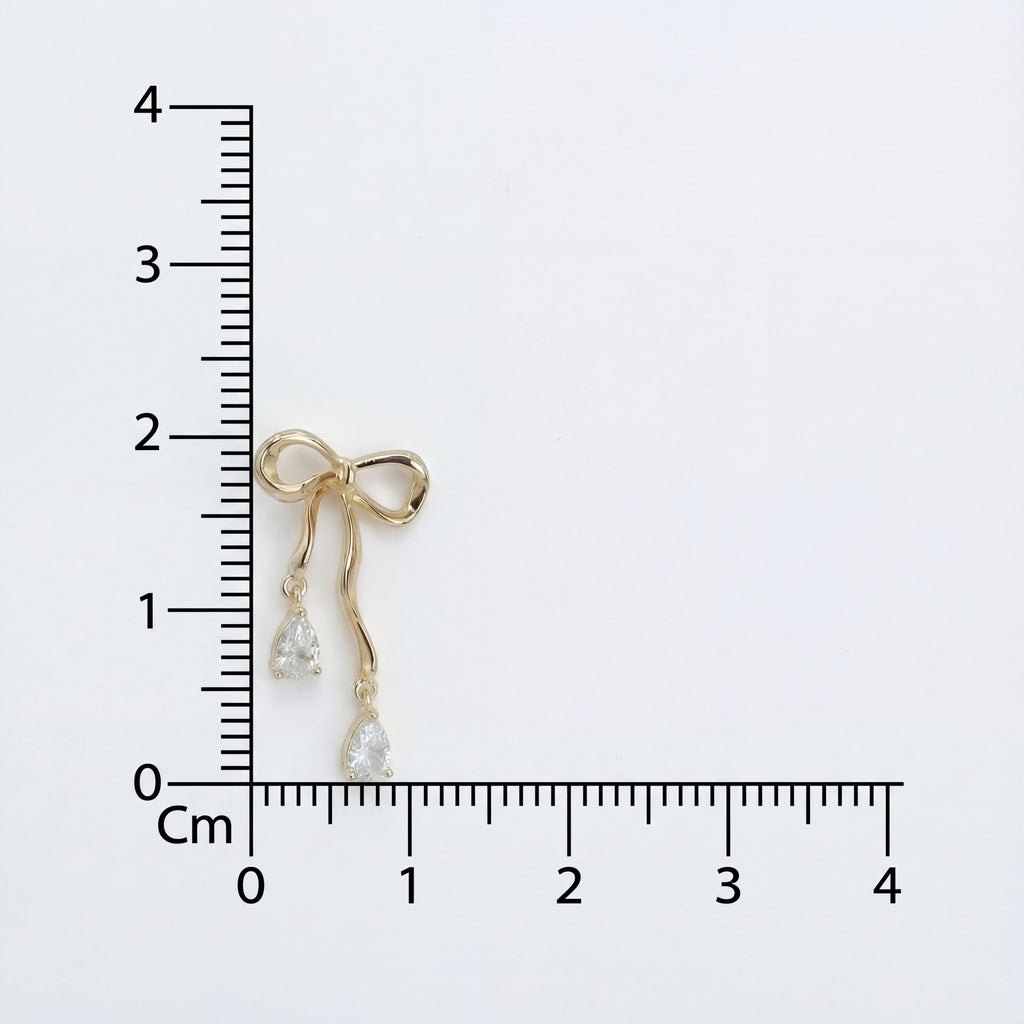 Korean Gilded Ribbon Crystal Drops