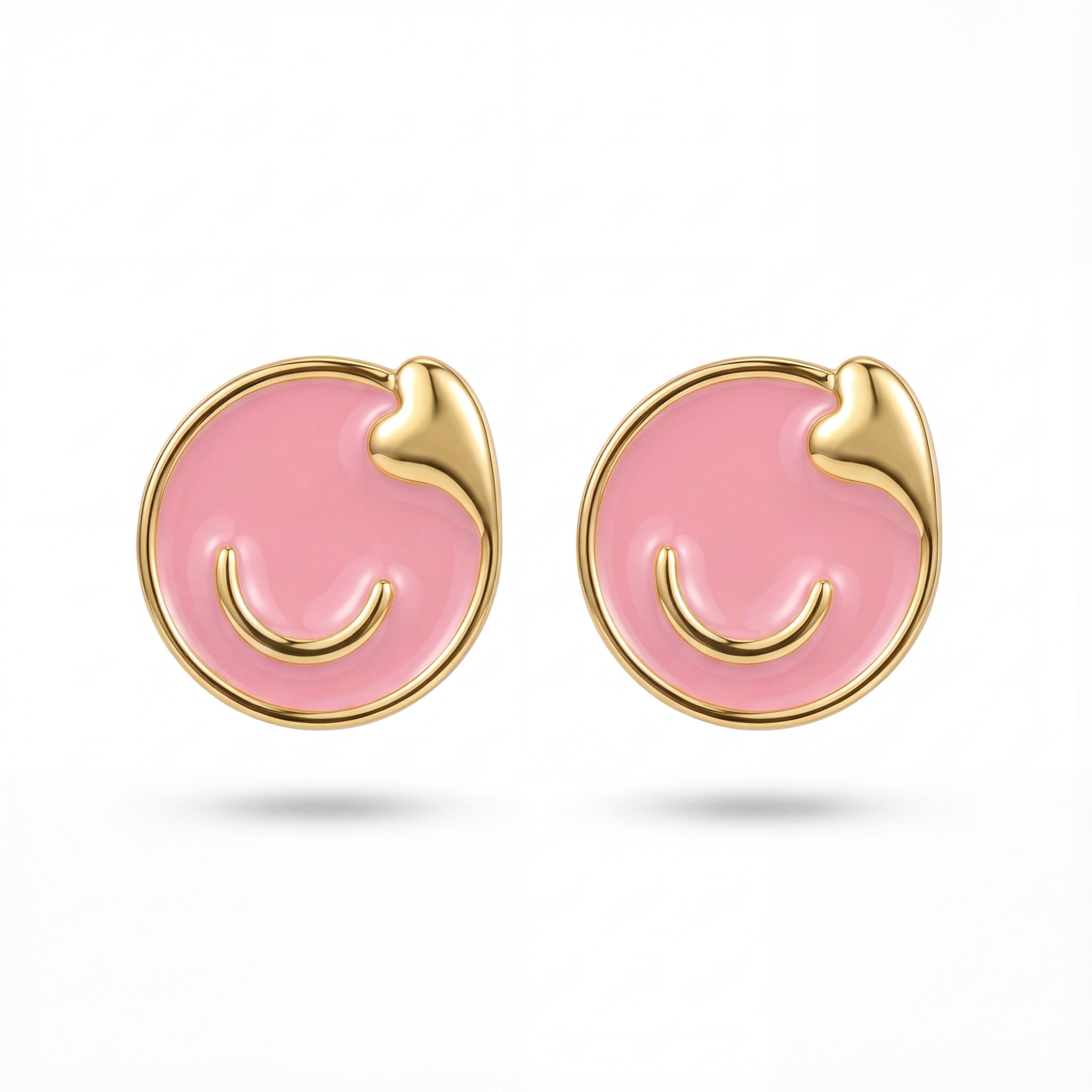Korean Sweet Blush Swirl Studs : YUFSER276