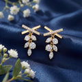 Korean Crystal Cascade Criss-Cross Studs : YUFSER282