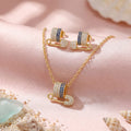 Korean Sapphire & Diamond Safety Pin : YUFSNS002