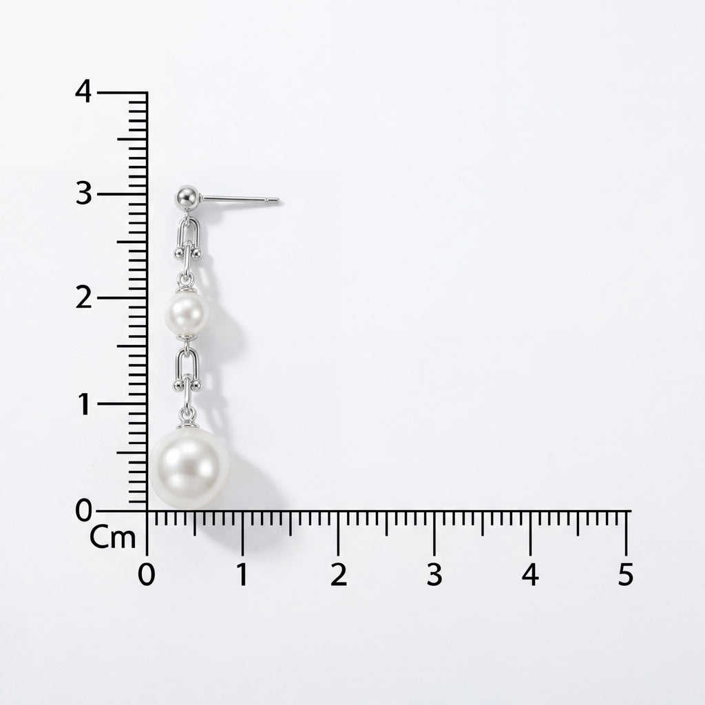 Korean  Hardware Pearl Necklace Set : YUFSNS001