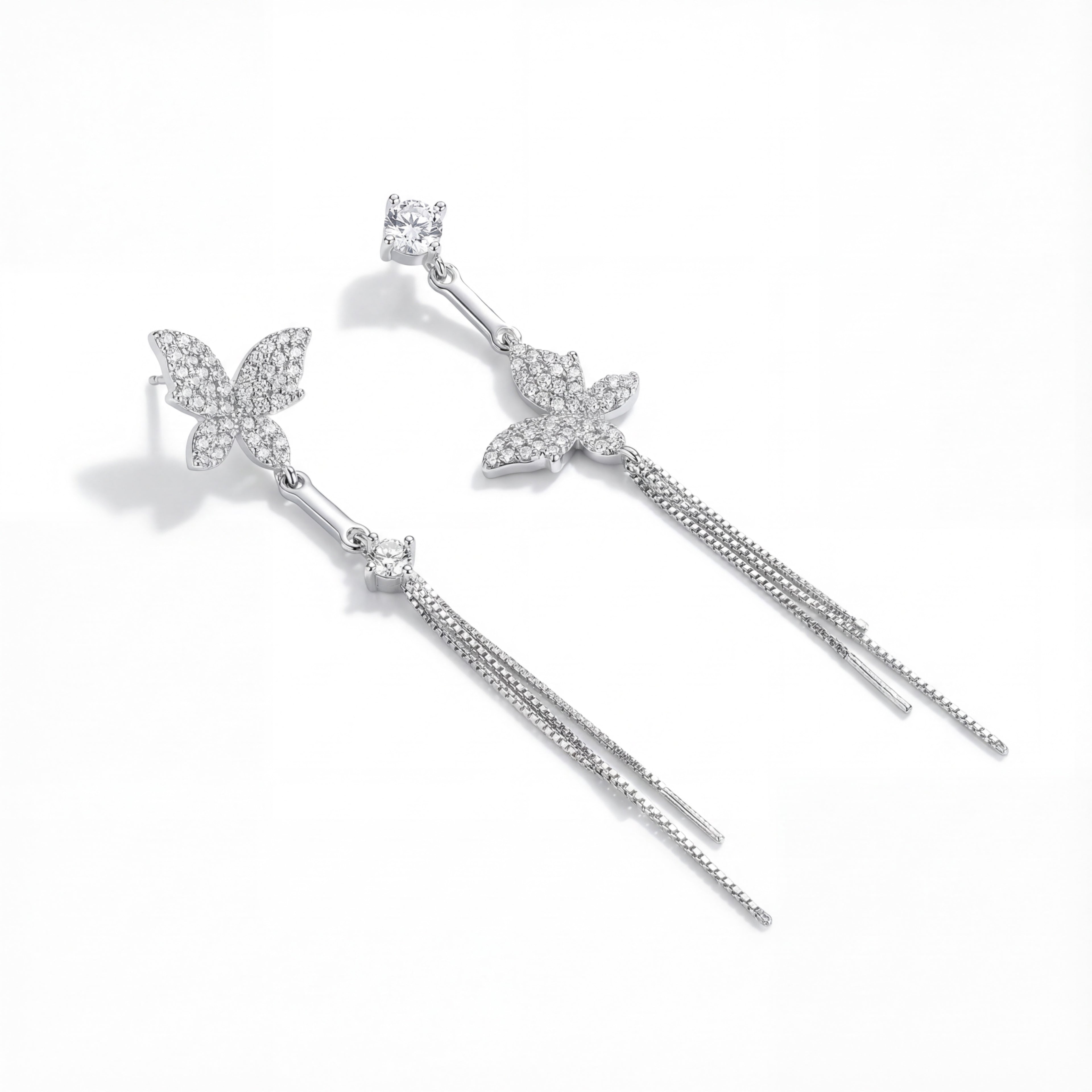 Korean Monarch Radiance Crystal Drop Earrings : YUFSER290
