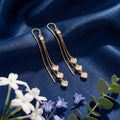 Korean Triple Heart Crystal Threaders : YUFSER287