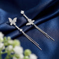 Korean Monarch Radiance Crystal Drop Earrings : YUFSER290