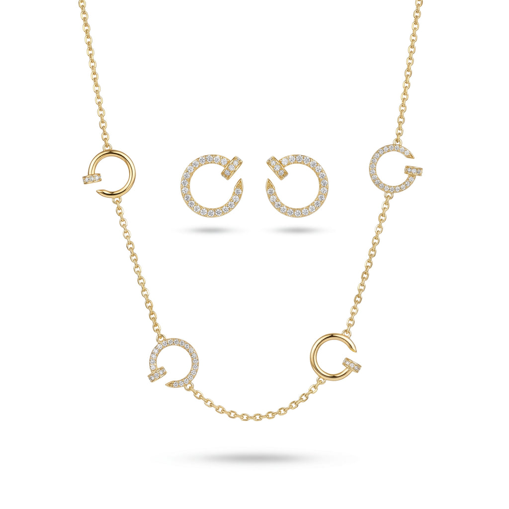 Korean Golden Juste Nail Jewelry Set : YUFSNS004
