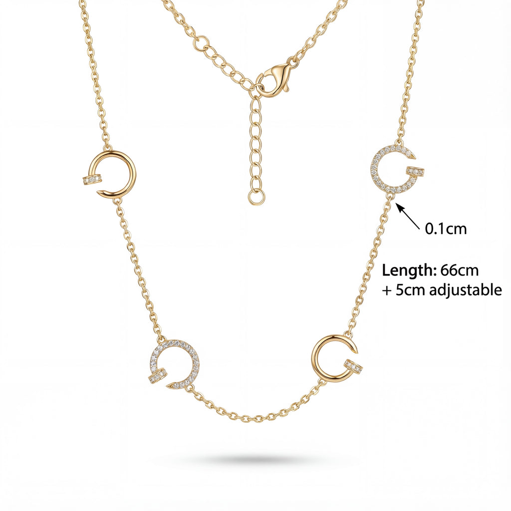Korean Golden Juste Nail Jewelry Set : YUFSNS004