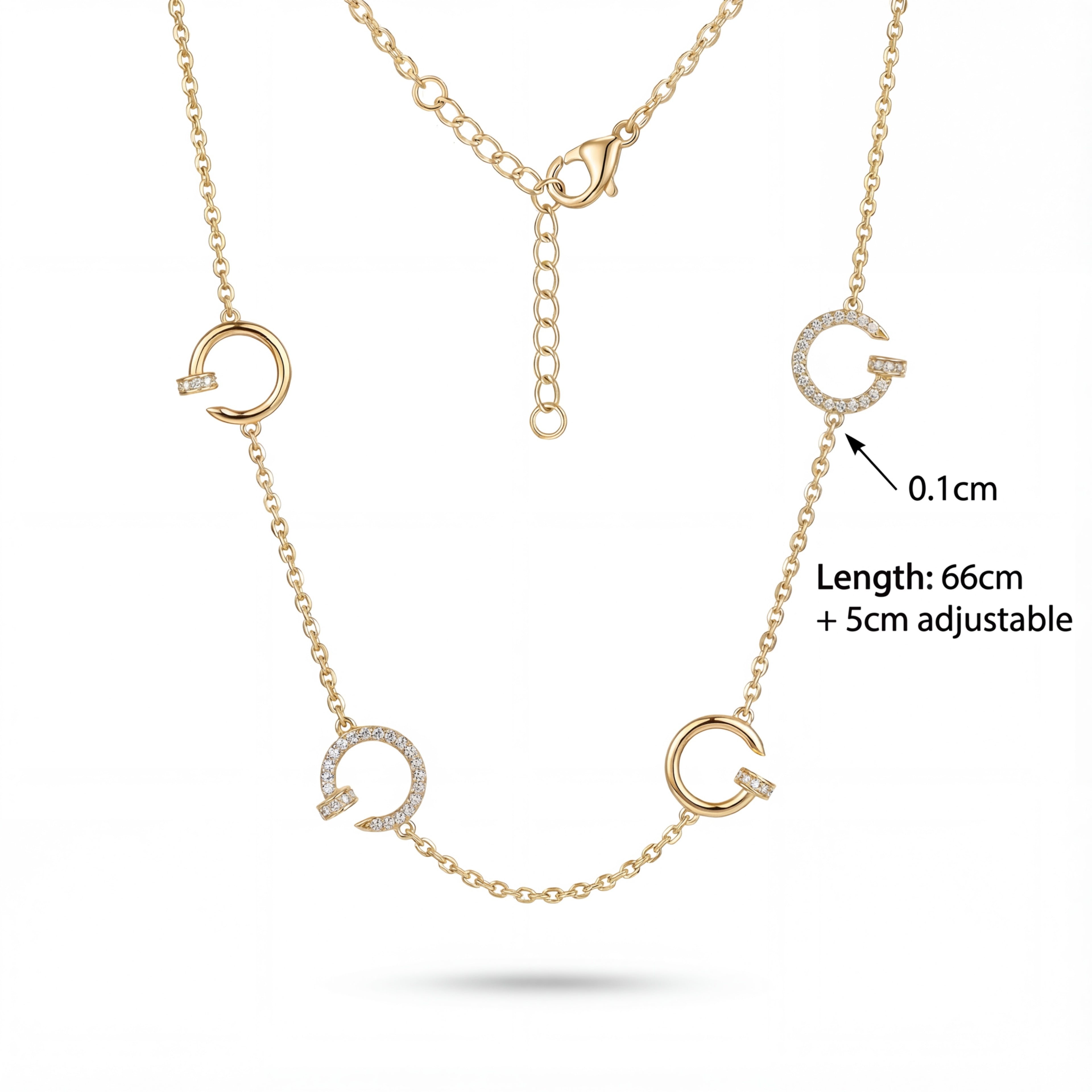 Korean Golden Juste Nail Jewelry Set : YUFSNS004