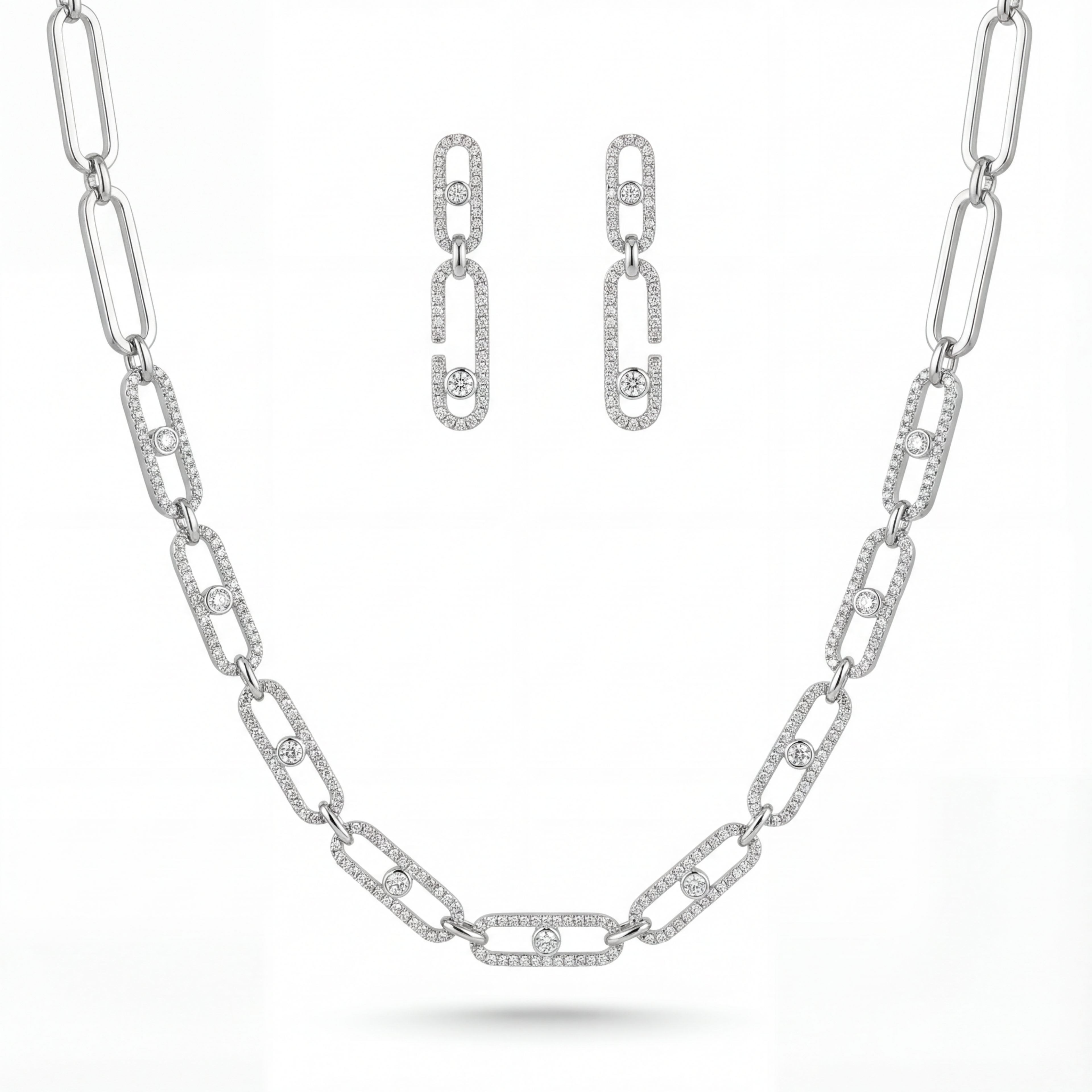Korean Solitaire Hardware Jewelry Set : YUFSNS010
