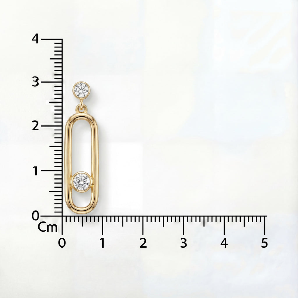 Korean Floating Solitaire Link Jewelry Set : YUFSNS009