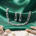 Korean Solitaire Hardware Jewelry Set : YUFSNS010