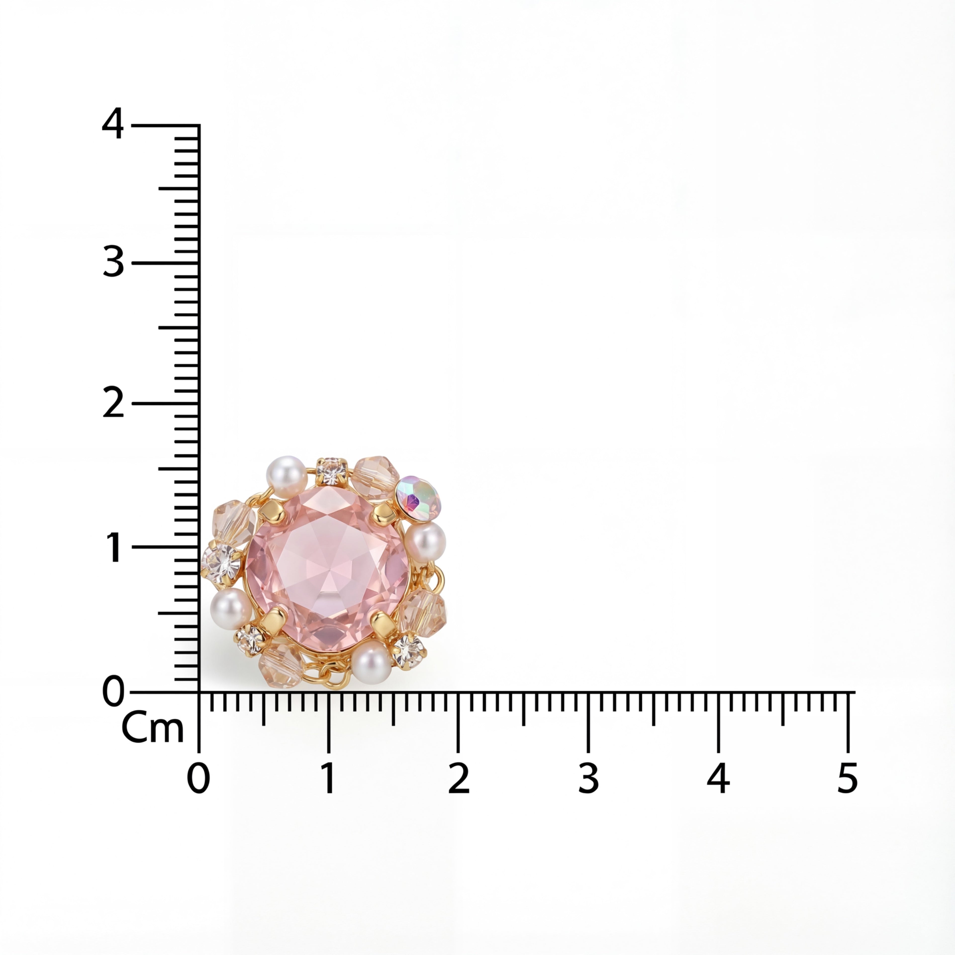 Korean Rose Quartz Dream Wreath Studs : YUFSER304