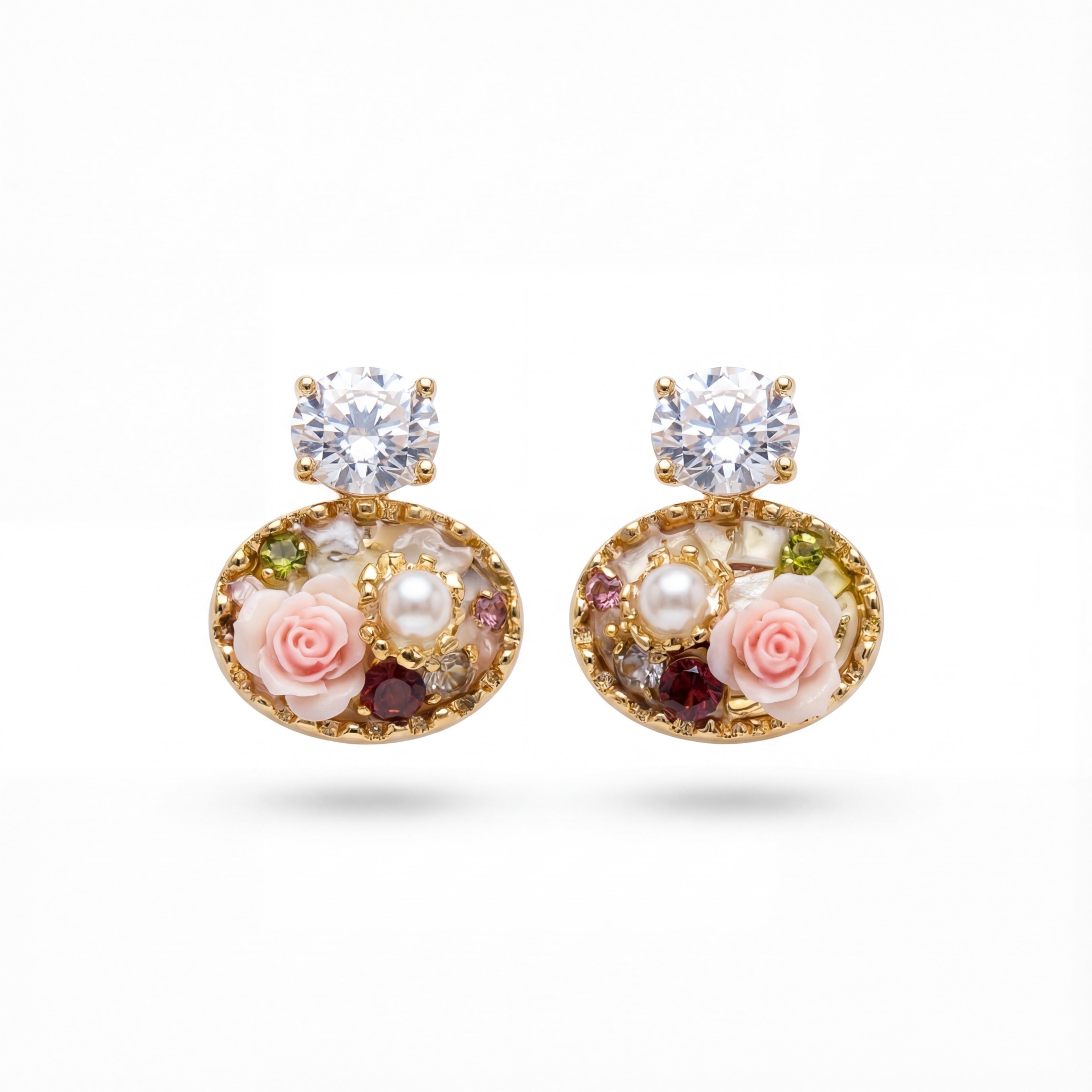 Korean The Victorian Rose Studs : YUFSER306