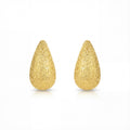 Korean Frost Teardrop Stud Earrings : YUFSER008-YG