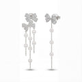 Korean Bow & Shimmering Pearl Drop Earring : YUFSER009-SL