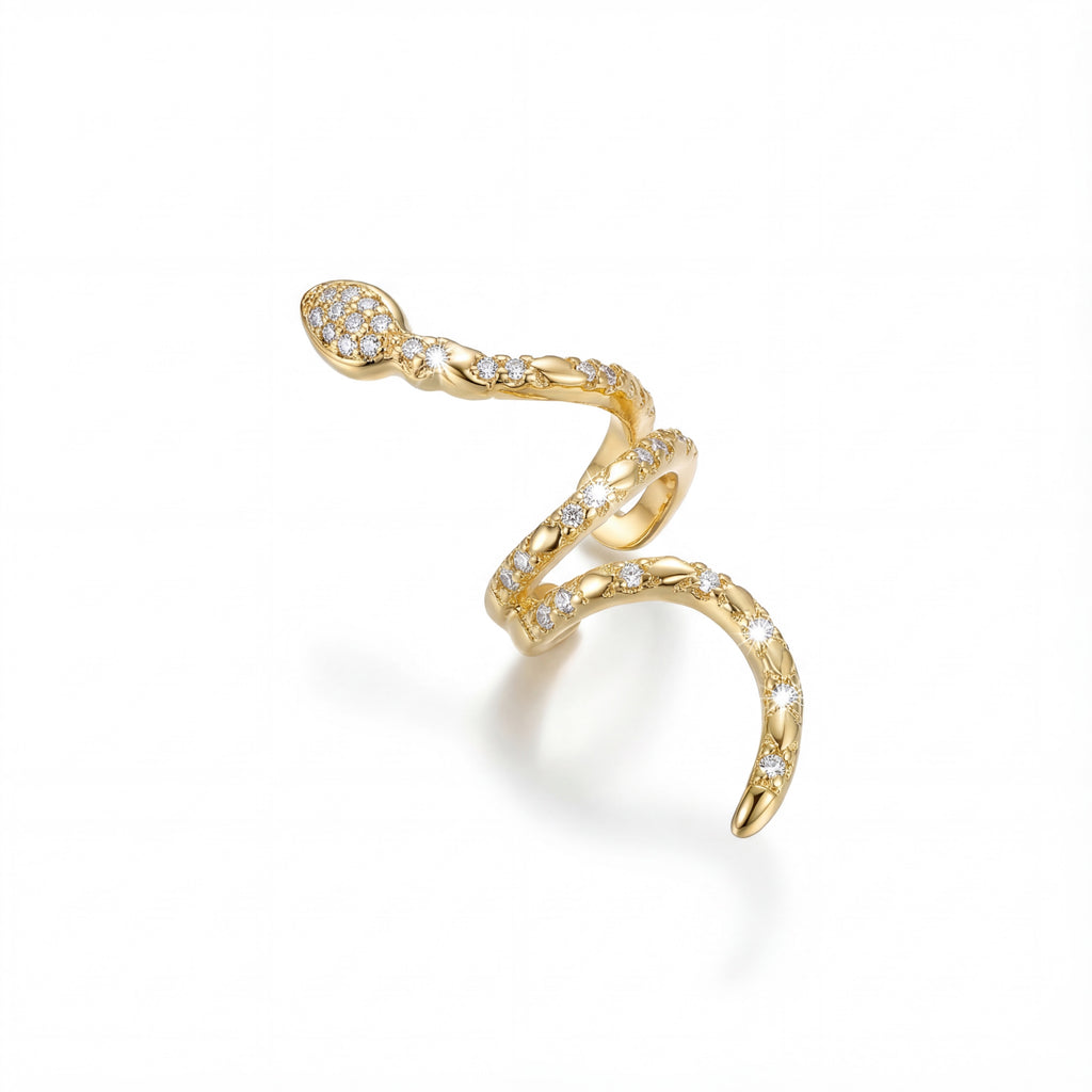 Korean Serpentine Wrap Ear Cuff : YUFSER013-YG