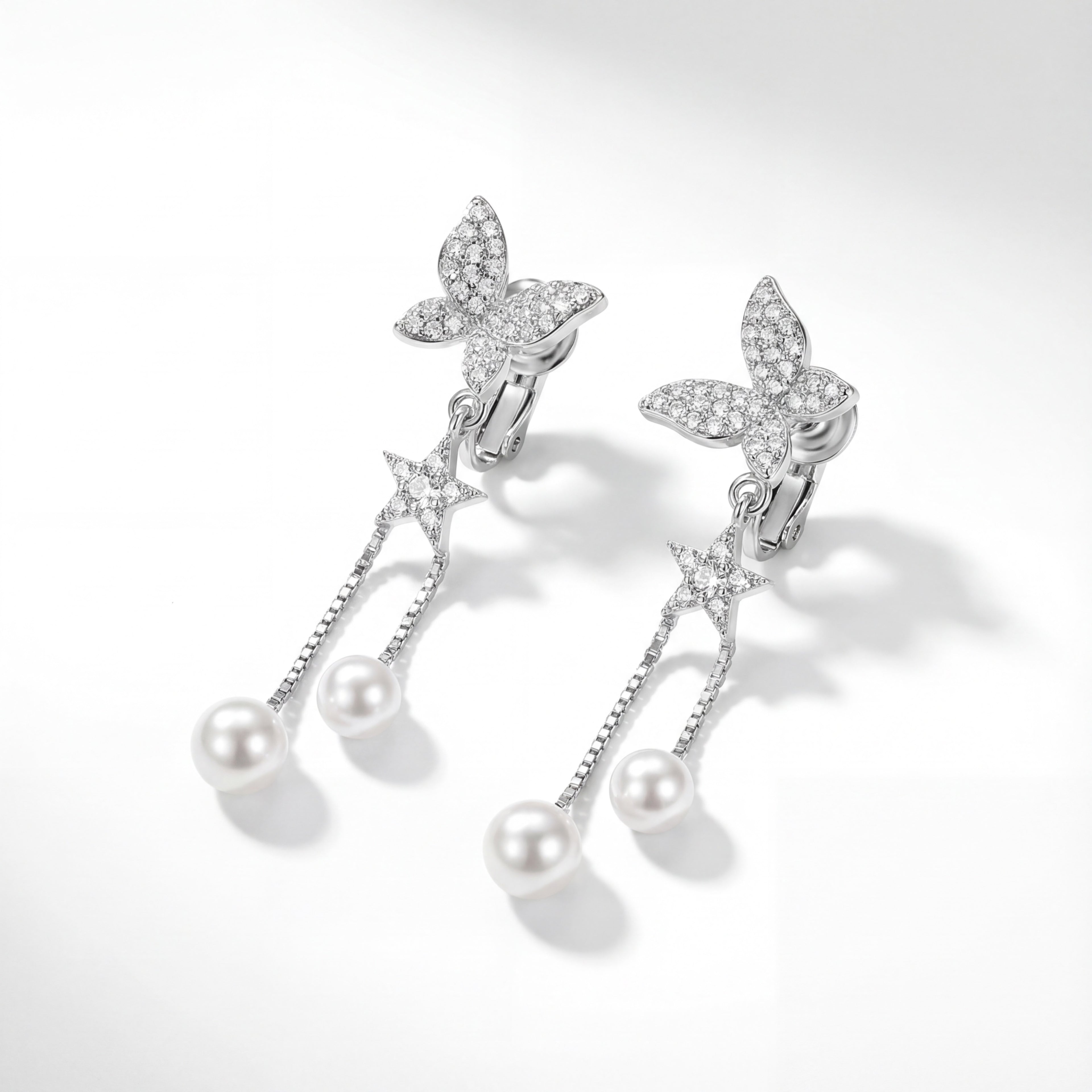 Korean Starlight Flight Clip On Earrings : YUFSER324