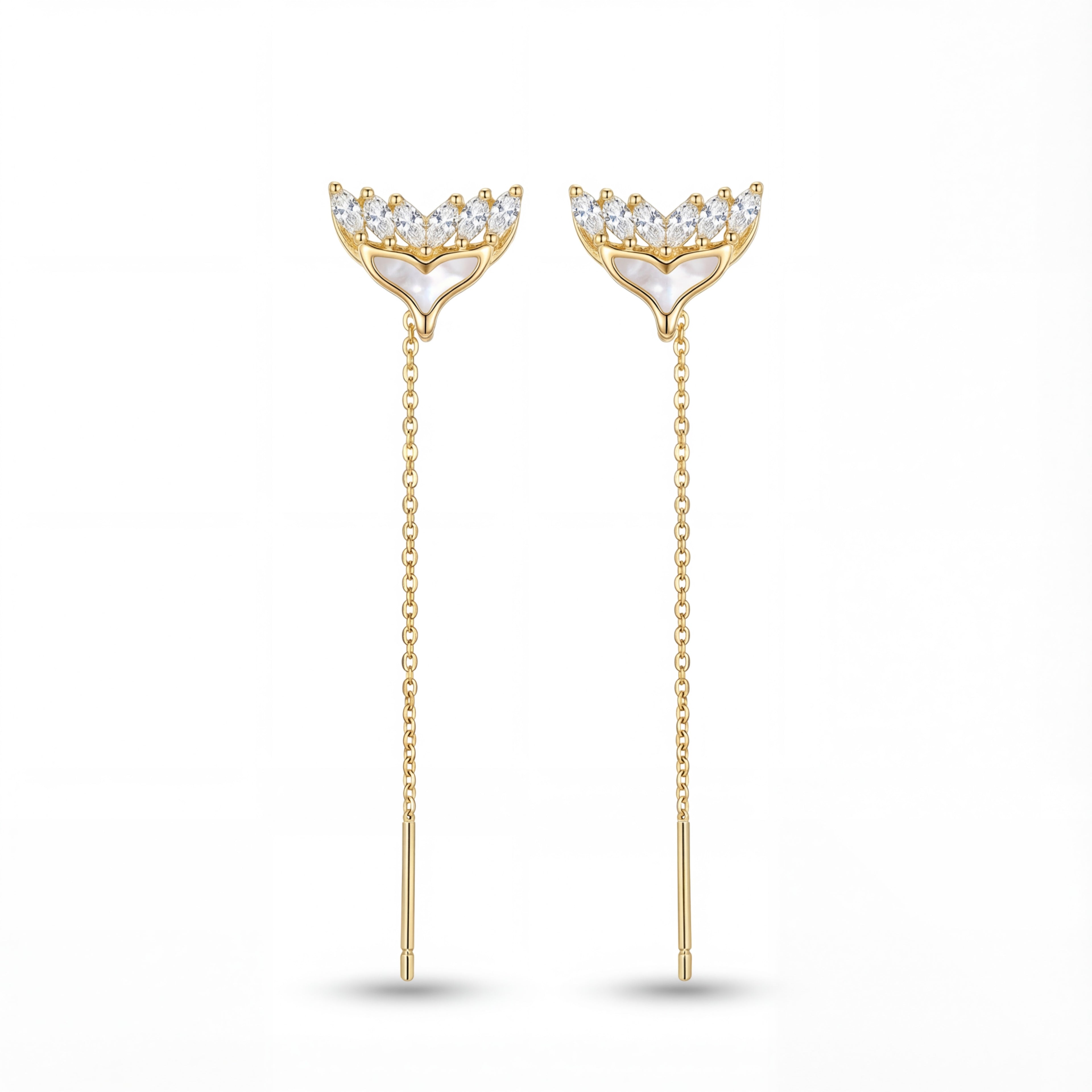 Mermaid Tail Threader Earrings : YUFSER323