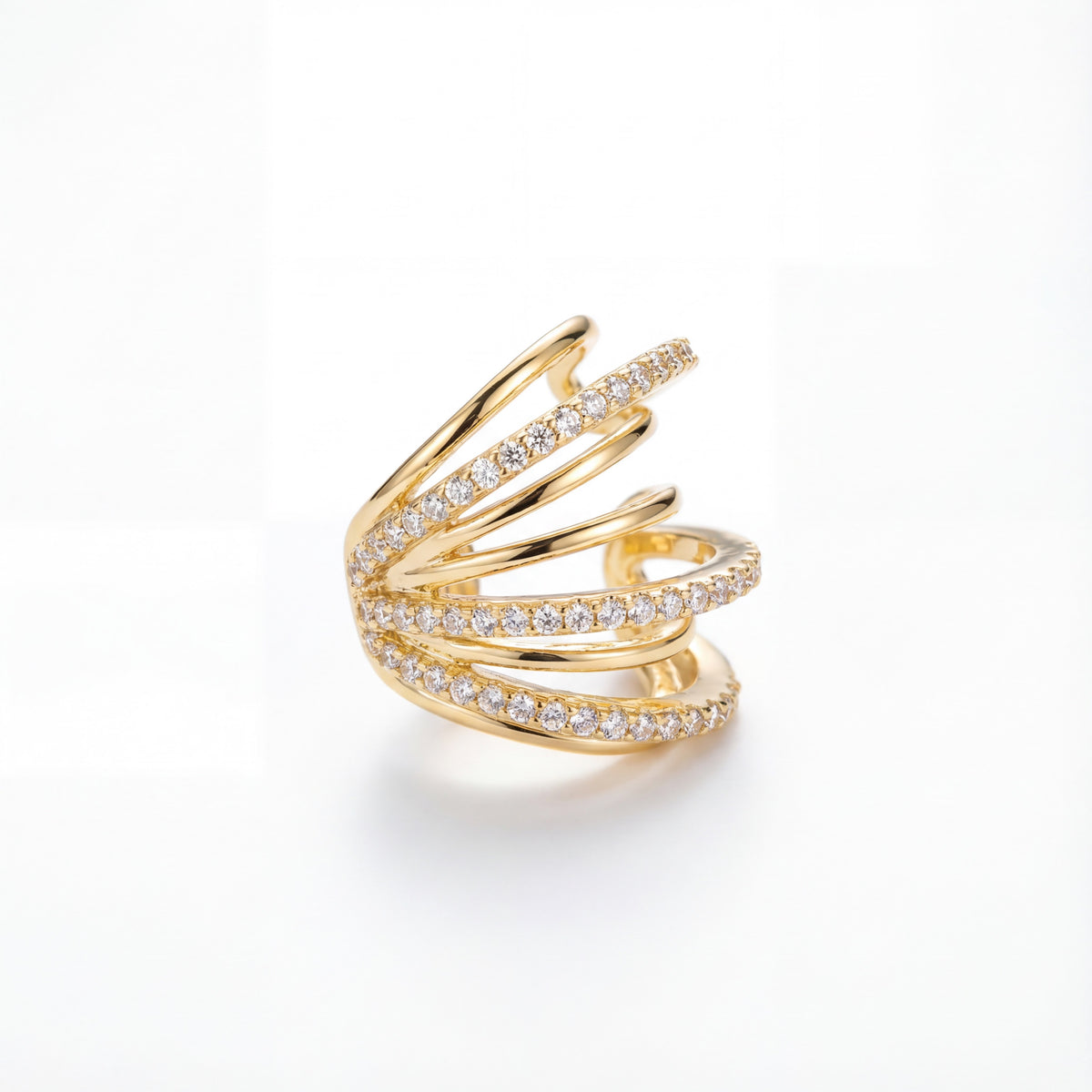 Korean Quintet Multi-Layer Ear Cuff : YUFSER016-YG