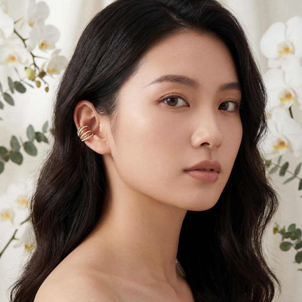 Korean Quintet Multi-Layer Ear Cuff : YUFSER016-YG