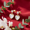 Korean Iridescent Heart Studs : YUFSER327