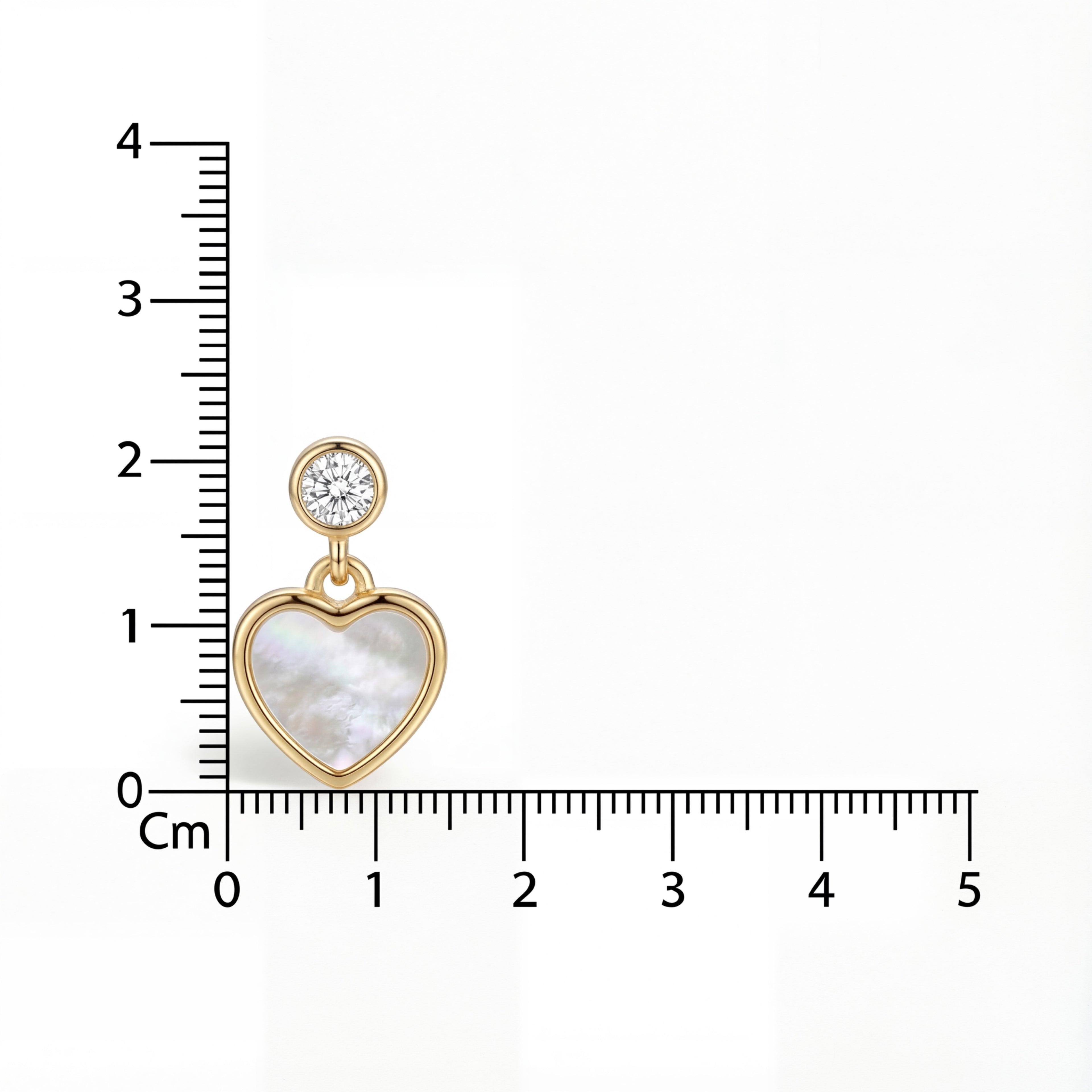Korean Iridescent Heart Studs : YUFSER327