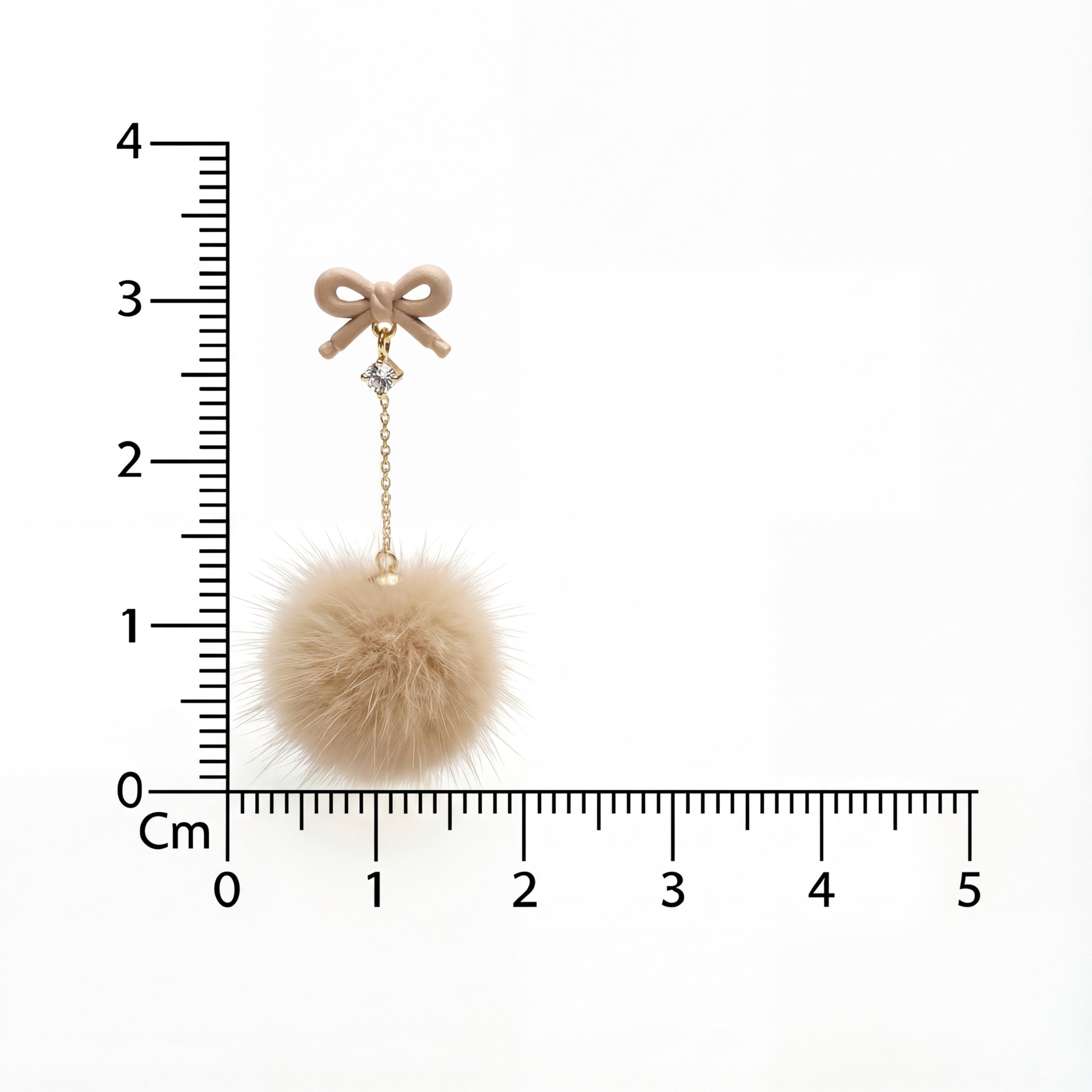 Korean Silver Mist Crystal Pom Drops : YUFSER331