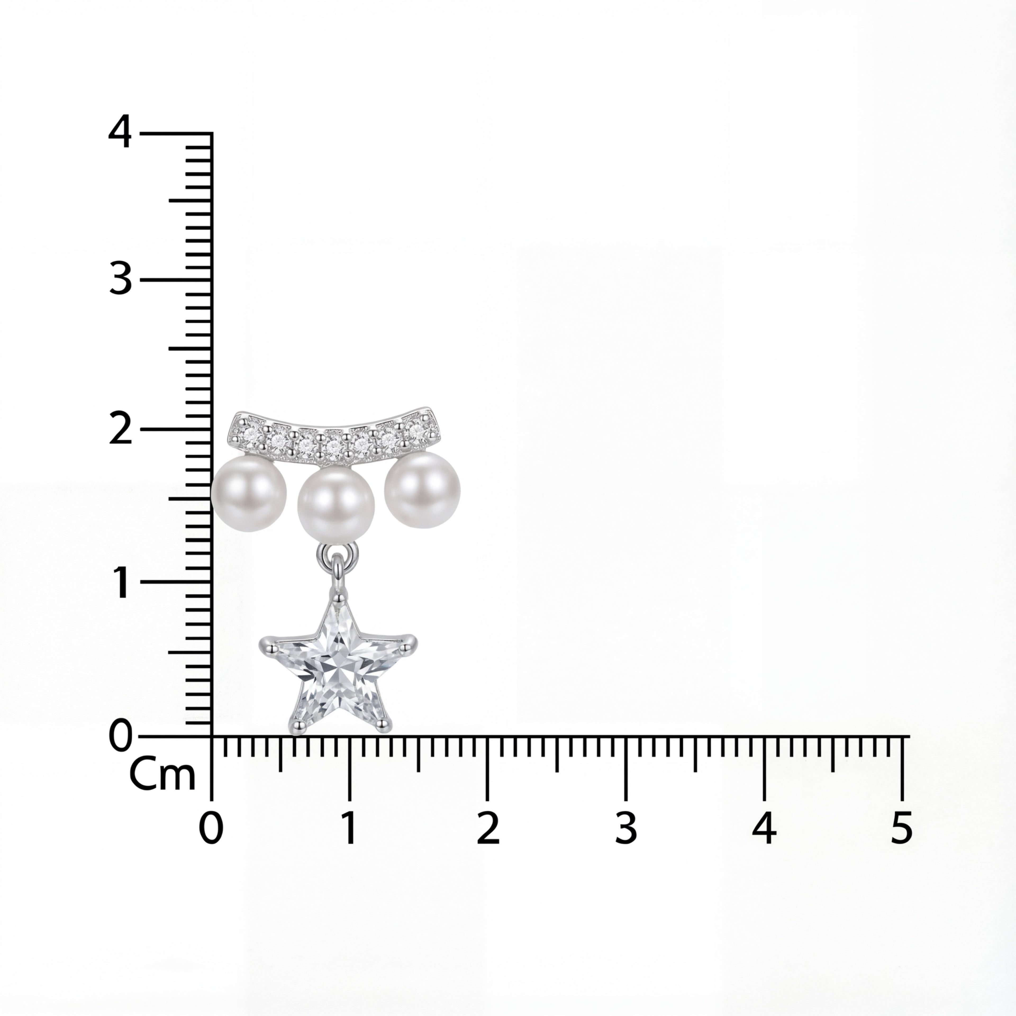 Korean Pearl Horizon Star Dangles : YUFSER333