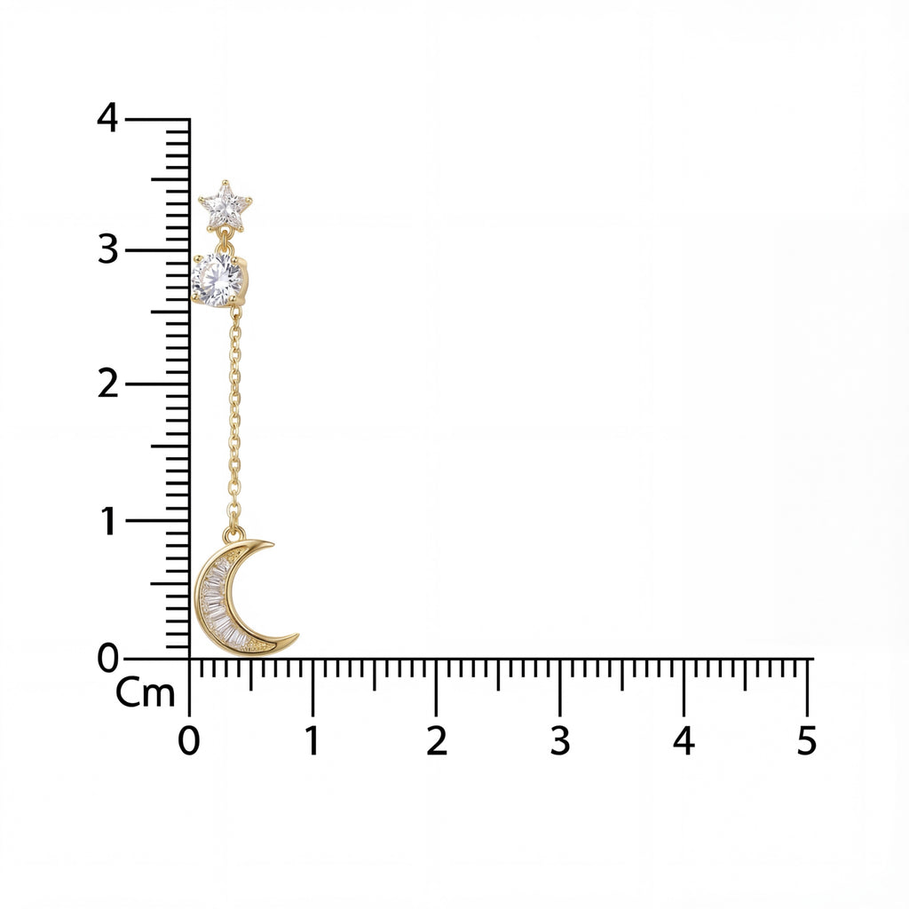 Korean Celestial Moon & Star Mismatched Threaders : YUFSER334