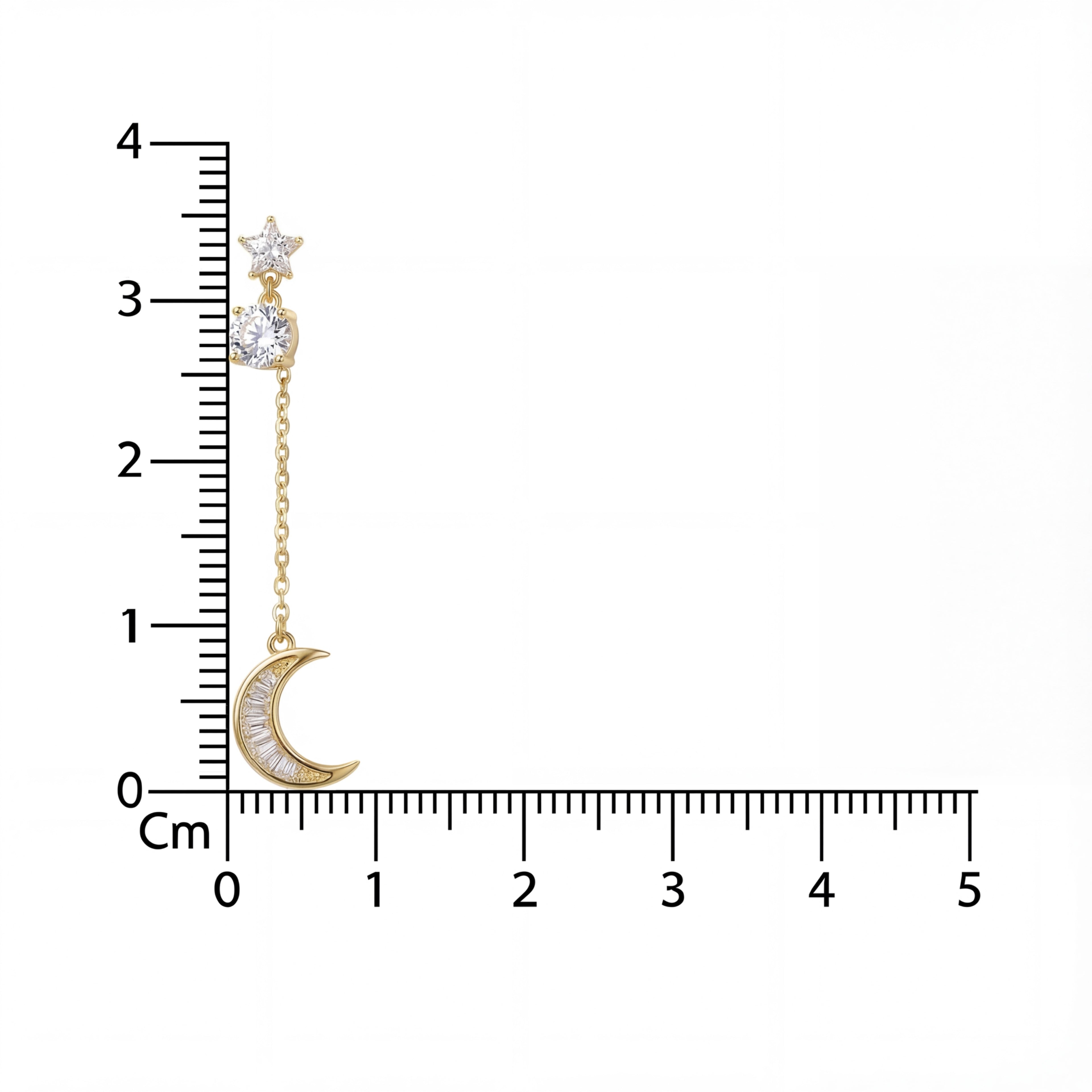 Korean Celestial Moon & Star Mismatched Threaders : YUFSER334
