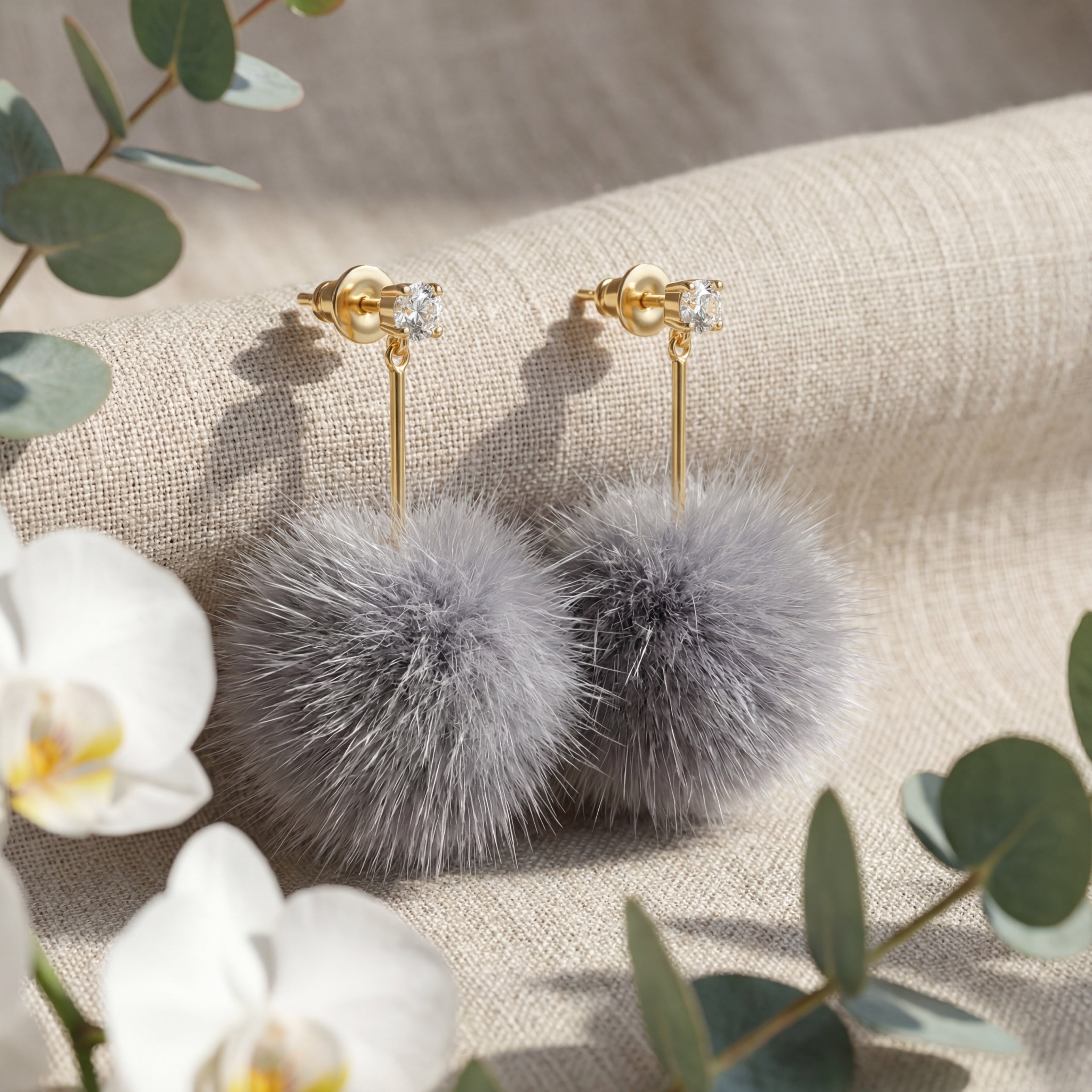 Korean Cloud Drop Earrings : YUFSER338