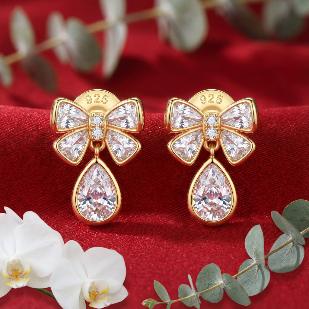 Korean Heirloom Ribbon Crystal Drops : YUFSER358