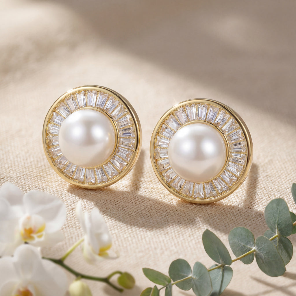 Korean Radiant Halo Pearl Buttons : YUFSER360