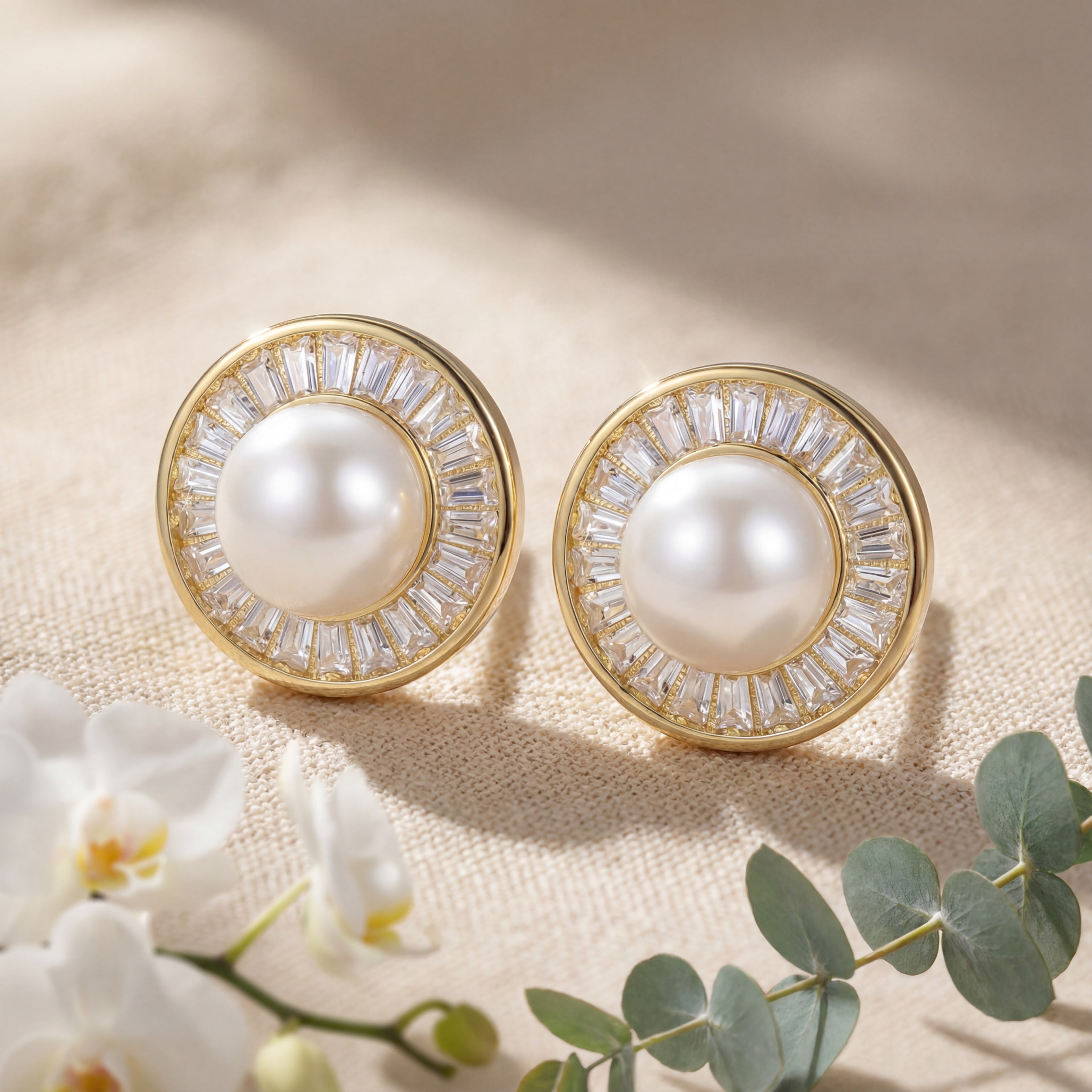 Korean Radiant Halo Pearl Buttons : YUFSER360