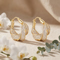 Korean The Textured Glamour Hoops : YUFSER395