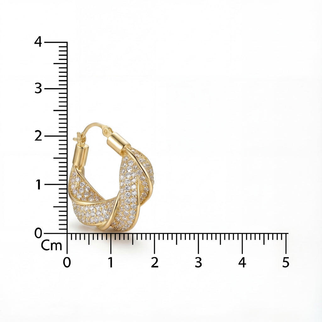 Korean The Textured Glamour Hoops : YUFSER395