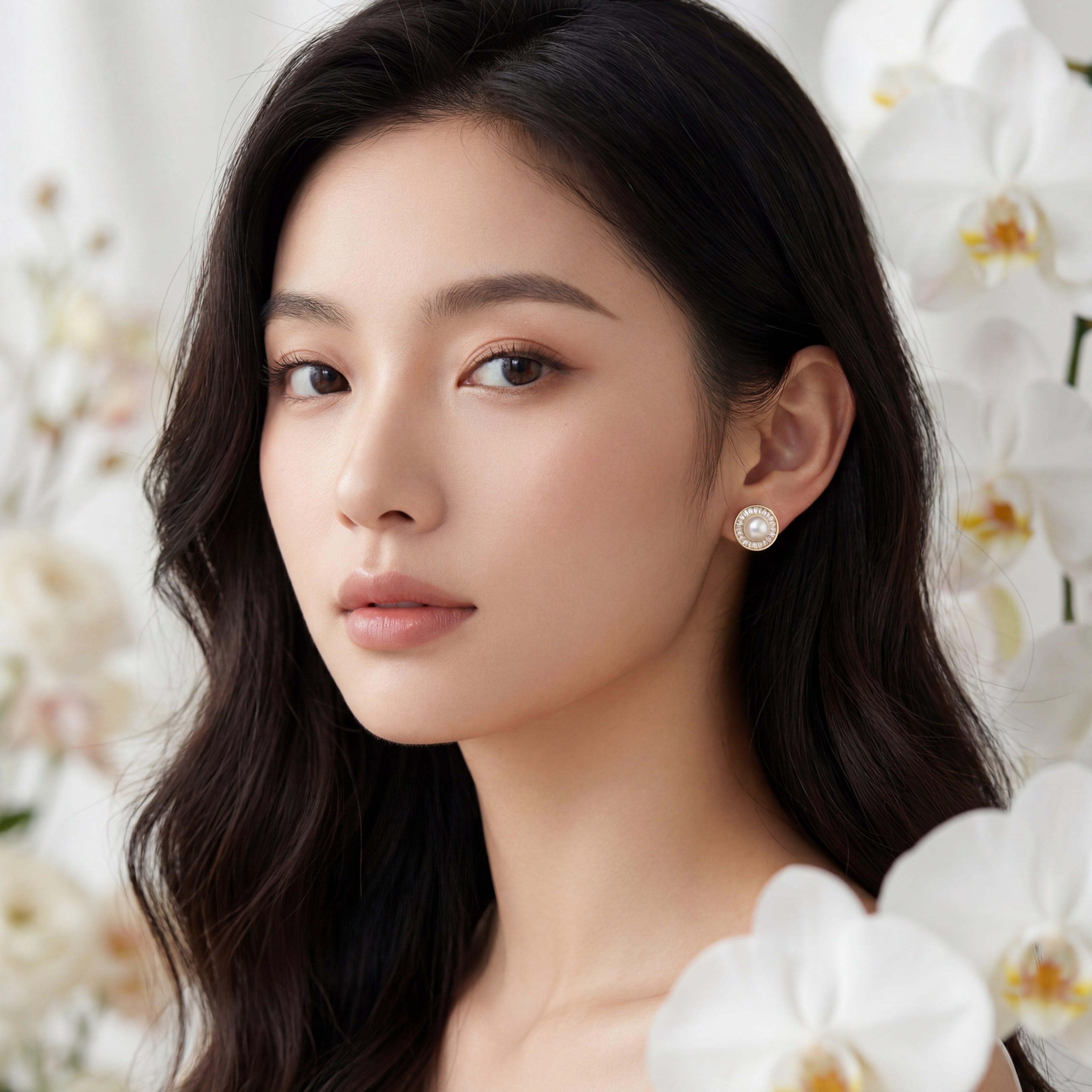 Korean Radiant Halo Pearl Buttons : YUFSER360