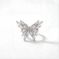 Korean Crystal Butterfly Statement Ear Cuff : YUFSER015-SL