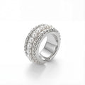 Korean Luminous Pearl & Beaded Orbital Ear Cuff : YUFSER018-SL