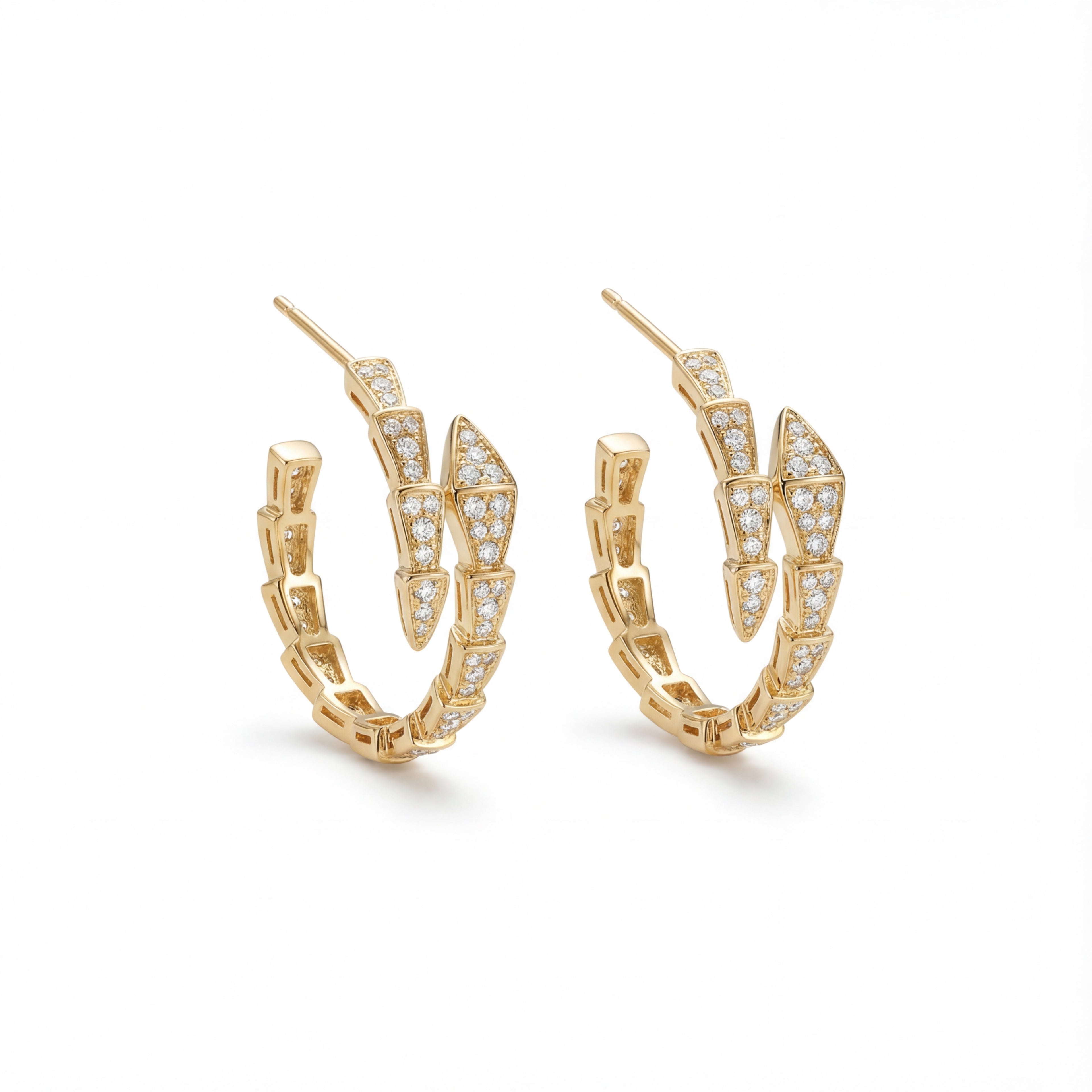 Korean Midnight Cobra Pavé Hoops : YUFSER359