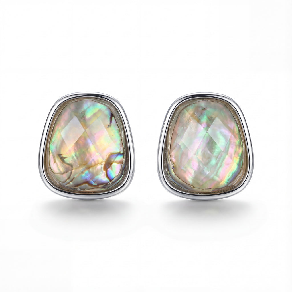 Korean Iridescent Dream Opal-Style Studs : YUFSER344
