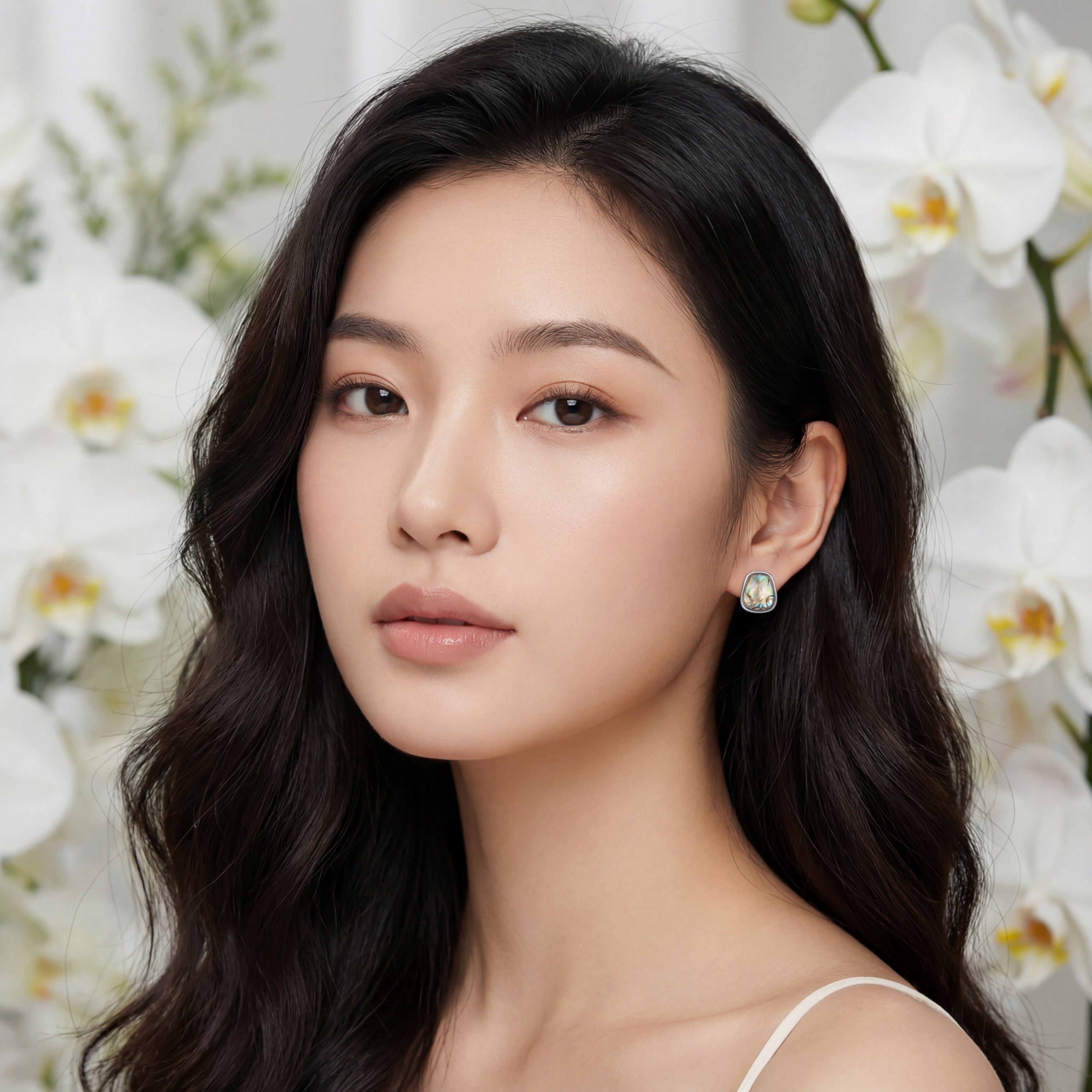 Korean Iridescent Dream Opal-Style Studs : YUFSER344