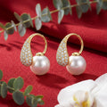 Korean Celestial Dewdrop Pearl Chandelier Earrings : YUFSER362