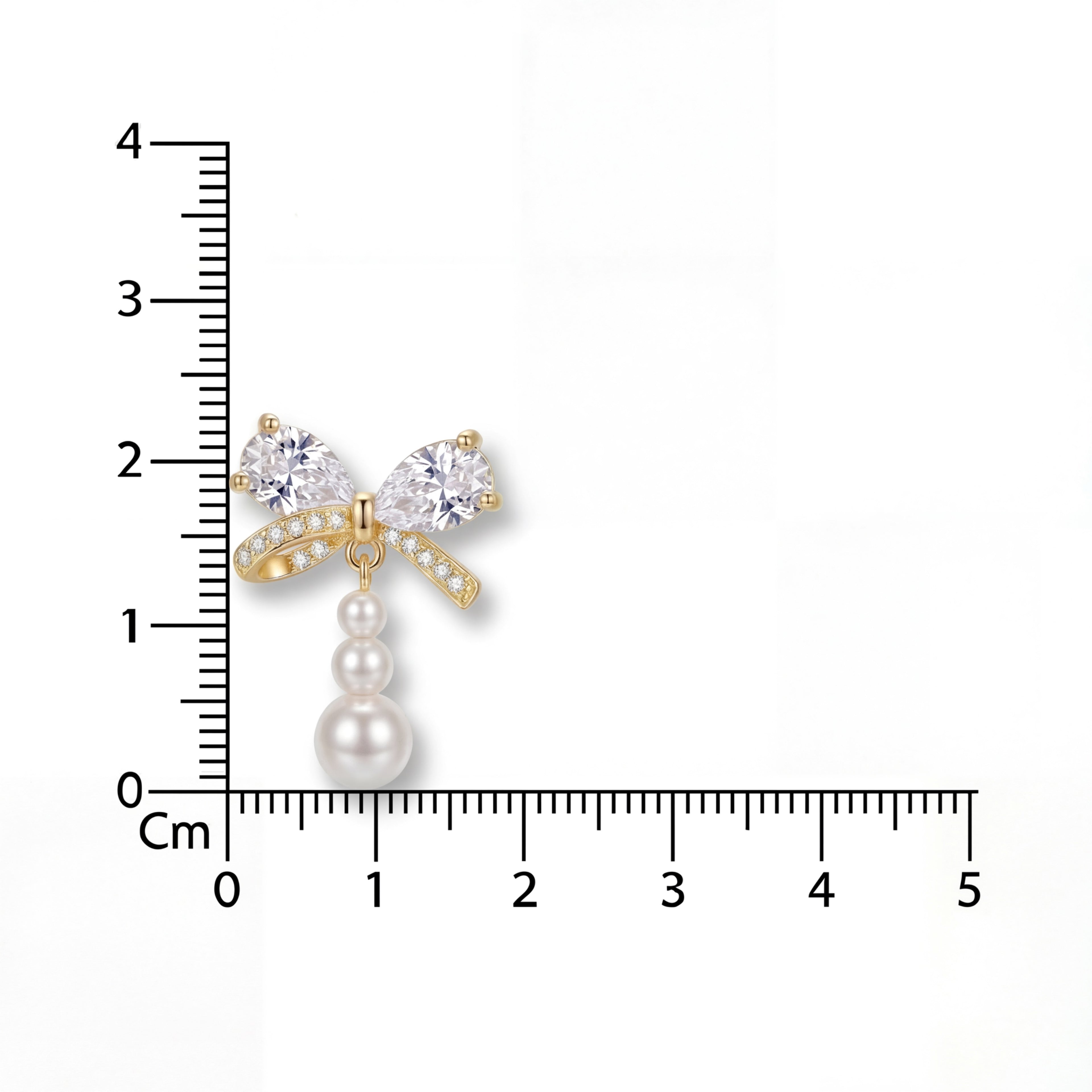 Korean Coquette Crystal Ribbon Drops : YUFSER361