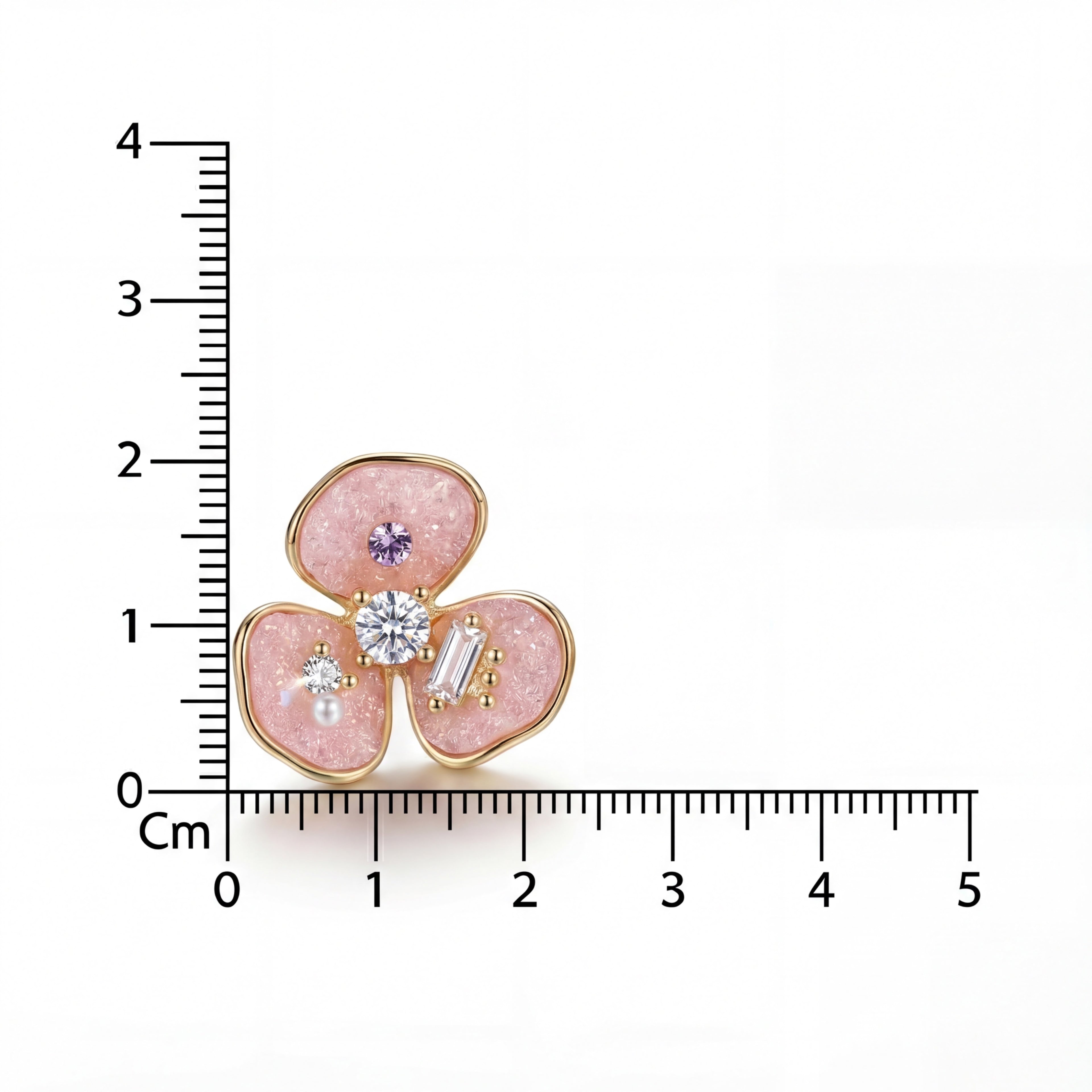 Korean Enchanted Blush Bloom Studs : YUFSER367