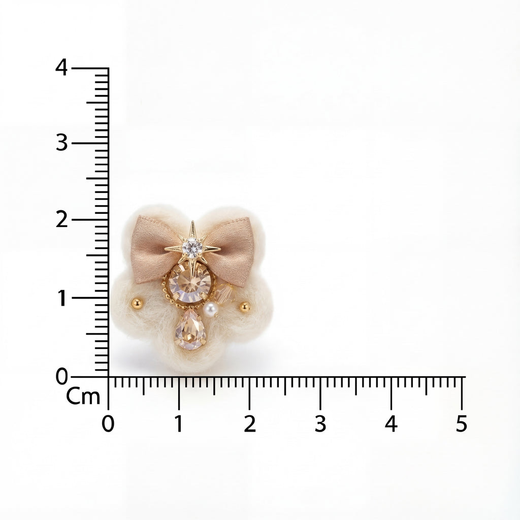 Korean Celestial Crochet Bow Studs : YUFSER368