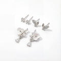 Korean Garden Radiance Trio Earring Set : YUFSER023-SL