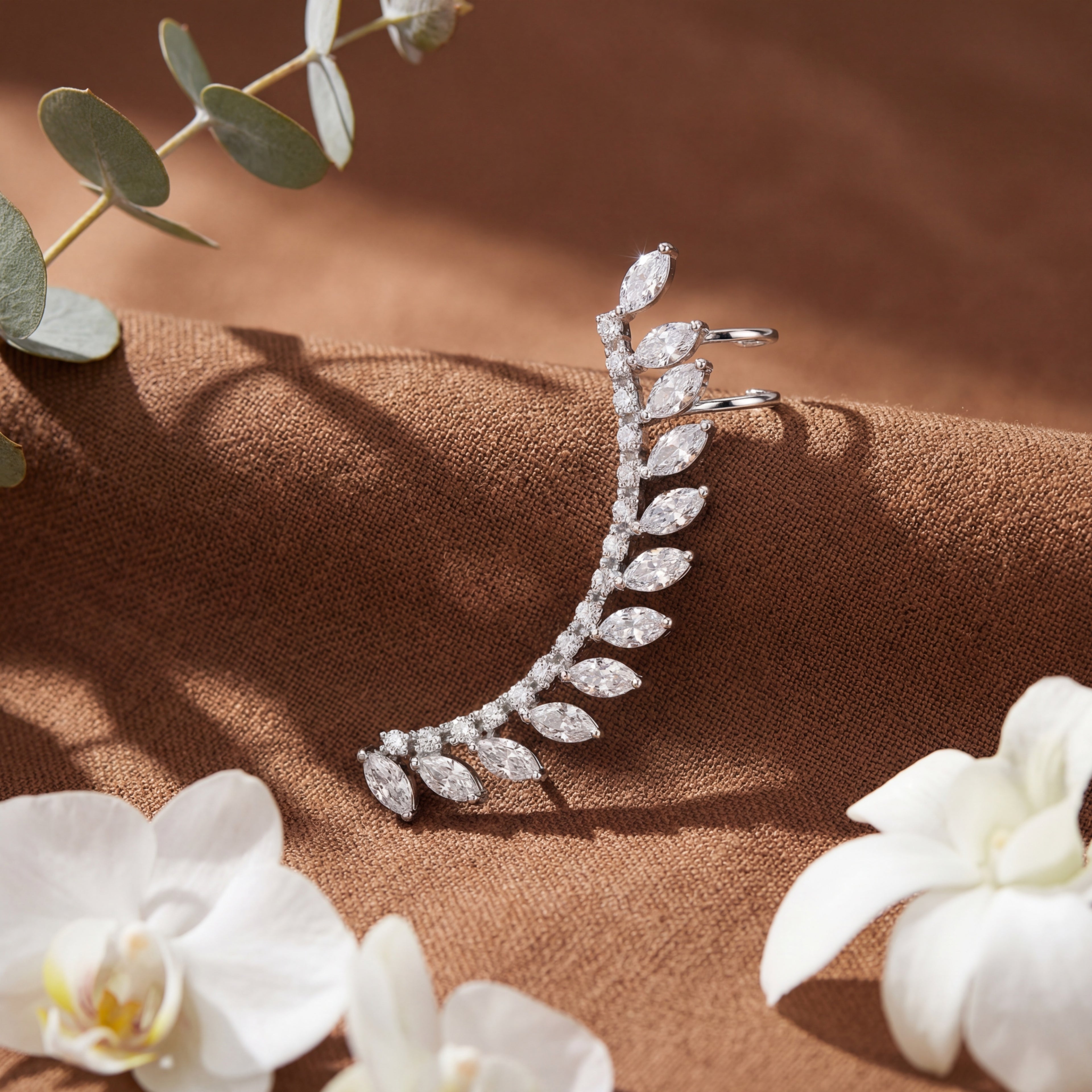 Korean Marquise Cluster Ear Climber : YUFSER371