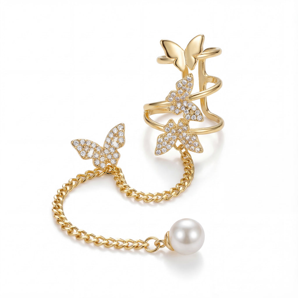 Korean Butterfly Cascade Cuff : YUFSER399