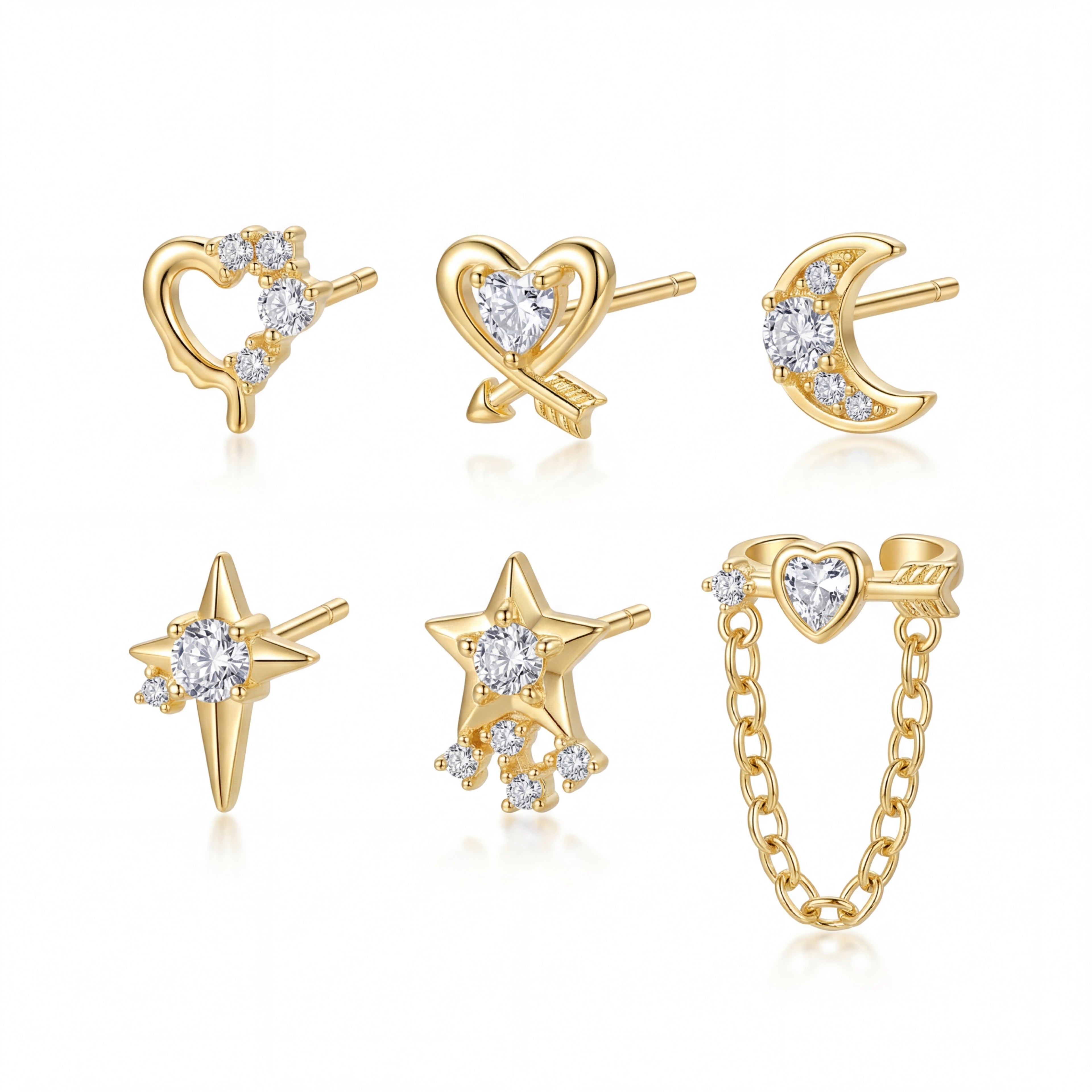 Korean Midnight Muse Mini Stud Set : YUFSER388